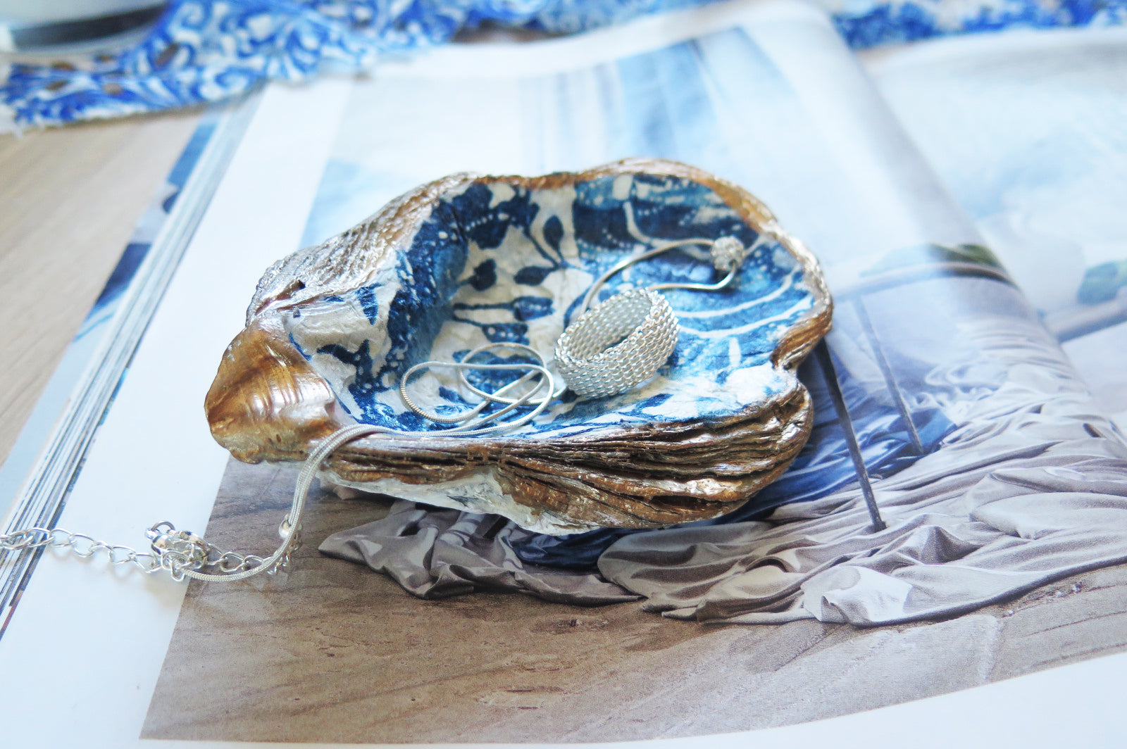 Blue china - Oyster trinket dish (set of 1)
