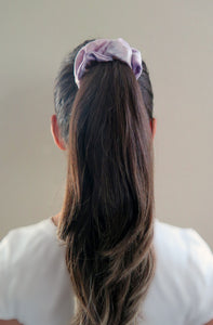 Lilac Snow Silk Scrunchie