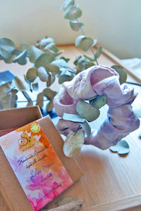 Lilac Snow Silk Scrunchie